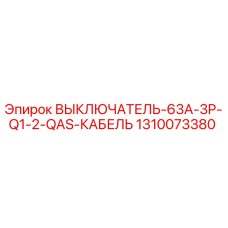 1310073380 ВЫКЛЮЧАТЕЛЬ-63A-3P-Q1-2-QAS-КАБЕЛЬ Epiroc
