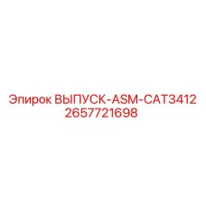 2657721698 ВЫПУСК-ASM-CAT3412 Epiroc