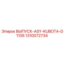 1310072734 ВЫПУСК-ASY-KUBOTA-D1105 Epiroc