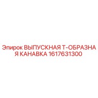 1617631300 ВЫПУСКНАЯ Т-ОБРАЗНАЯ КАНАВКА Epiroc