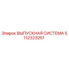 5112323251 ВЫПУСКНАЯ СИСТЕМА Epiroc