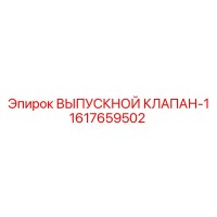 1617659502 ВЫПУСКНОЙ КЛАПАН-1 Epiroc