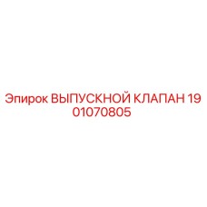1901070805 ВЫПУСКНОЙ КЛАПАН Epiroc