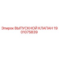 1901075839 ВЫПУСКНОЙ КЛАПАН Epiroc