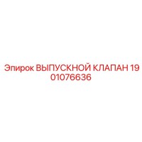 1901076636 ВЫПУСКНОЙ КЛАПАН Epiroc