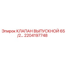 2204197748 Клапан выпускной 65/2... Epiroc