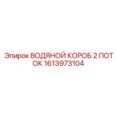 1613973104 ВОДЯНОЙ КОРОБ 2 ПОТОК Epiroc