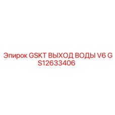 GS12633406 GSKT ВЫХОД ВОДЫ V6 Epiroc