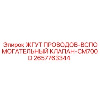 2657763344 ЖГУТ ПРОВОДОВ-ВСПОМОГАТЕЛЬНЫЙ КЛАПАН-CM700D Epiroc