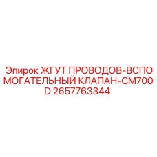 2657763344 ЖГУТ ПРОВОДОВ-ВСПОМОГАТЕЛЬНЫЙ КЛАПАН-CM700D Epiroc