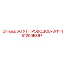 4812005867 ЖГУТ ПРОВОДОВ-W11 Epiroc