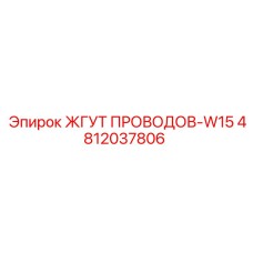 4812037806 ЖГУТ ПРОВОДОВ-W15 Epiroc