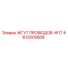 4812005608 ЖГУТ ПРОВОДОВ-W17 Epiroc