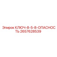 2657628539 КЛЮЧ-8-5-8-ОПАСНОСТЬ Эпирок