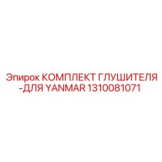 1310081071 КОМПЛЕКТ ГЛУШИТЕЛЯ ДЛЯ YANMAR Epiroc