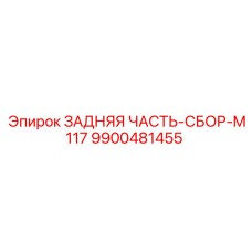 9900481455 ЗАДНЯЯ ЧАСТЬ-СБОР-M117 Epiroc