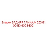 IEX4003402 ЗАДНЯЯ ГАЙКА:M 25XG1.00 Epiroc