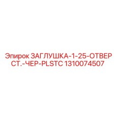 1310074507 ЗАГЛУШКА-1-25-ОТВЕРСТ.-ЧЕР-PLSTC Epiroc