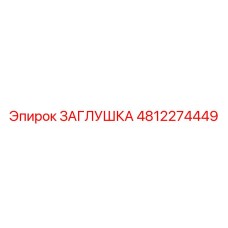 4812274449 ЗАГЛУШКА Epiroc