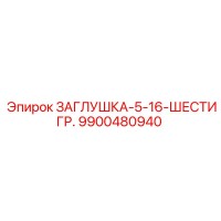 9900480940 ЗАГЛУШКА-5-16-ШЕСТИГР. Эпирок