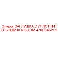 4700945222 ЗАГЛУШКА С УПЛОТНИТЕЛЬНЫМ КОЛЬЦОМ Epiroc
