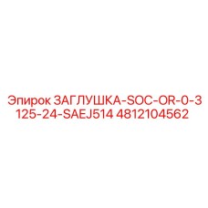 4812104562 ЗАГЛУШКА-SOC-OR-0-3125-24-SAEJ514 Epiroc