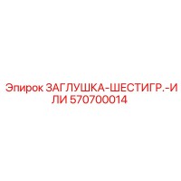570700014 ЗАГЛУШКА-ШЕСТИГР.-ИЛИ Epiroc