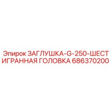 686370200 ЗАГЛУШКА-G-250-ШЕСТИГРАННАЯ ГОЛОВКА Epiroc
