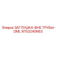 9753240663 ЗАГЛУШКА-ВНЕ ТРУБЫ-DML Epiroc