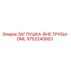 9753240663 ЗАГЛУШКА-ВНЕ ТРУБЫ-DML Epiroc