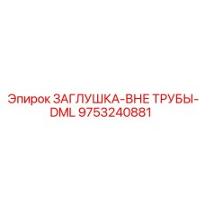 9753240881 ЗАГЛУШКА-ВНЕ ТРУБЫ-DML Epiroc