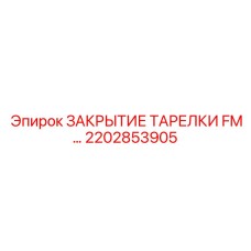 2202853905 ЗАКРЫТИЕ ТАРЕЛКИ FM Epiroc