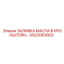 Фото заливки масла GS23063002 от Epiroc
