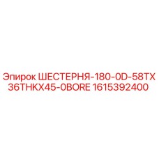 1615392400 ШЕСТЕРНЯ-180-0D-58TX36THKX45-0BORE | Epiroc