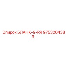 9753204383 БЛАНК-9-RR Epiroc