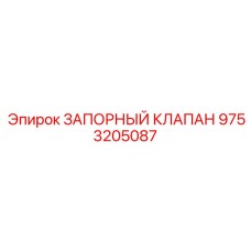 9753205087 ЗАПОРНЫЙ КЛАПАН Эпирок