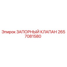 2657081580 ЗАПОРНЫЙ КЛАПАН Epiroc