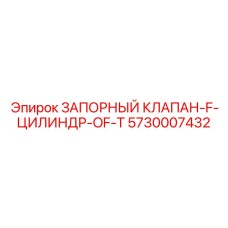 5730007432 ЗАПОРНЫЙ КЛАПАН-F-ЦИЛИНДР-OF-T Epiroc