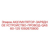 1092670800 - АККУМУЛЯТОР-ЗАРЯДНОЕ УСТРОЙСТВО-ПРОВОД-QAS60-125 - Epiroc