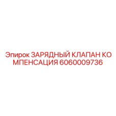 6060009736 Зарядный клапан компенсации Epiroc