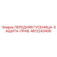 4812243406 ПЕРЕДНЯЯ ГУСЕНИЦА-ЗАЩИТА-ПРАВ. Epiroc