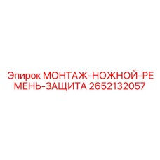 2652132057 МОНТАЖ-НОЖНОЙ-РЕМЕНЬ-ЗАЩИТА Epiroc