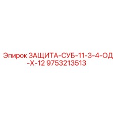 9753213513 ЗАЩИТА-СУБ-11-3-4-ОД-Х-12 Epiroc