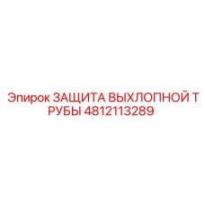 4812113289 ЗАЩИТА ВЫХЛОПНОЙ ТРУБЫ Epiroc