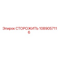 1089057116 СТОРОЖИТЬ Epiroc
