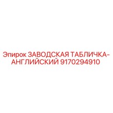 9170294910 ЗАВОДСКАЯ ТАБЛИЧКА-АНГЛИЙСКИЙ Epiroc