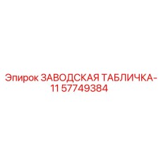 57749384 ЗАВОДСКАЯ ТАБЛИЧКА-11 Epiroc