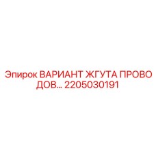 2205030191 ВАРИАНТ ЖГУТА ПРОВОДОВ Epiroc