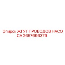 2657696379 ЖГУТ ПРОВОДОВ НАСОСА Epiroc