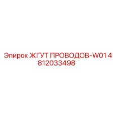4812033498 ЖГУТ ПРОВОДОВ-W01 Epiroc